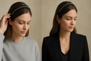 Cerca cerchietti con dettagli metallici: il segreto per passare dal casual all’elegante in un attimo