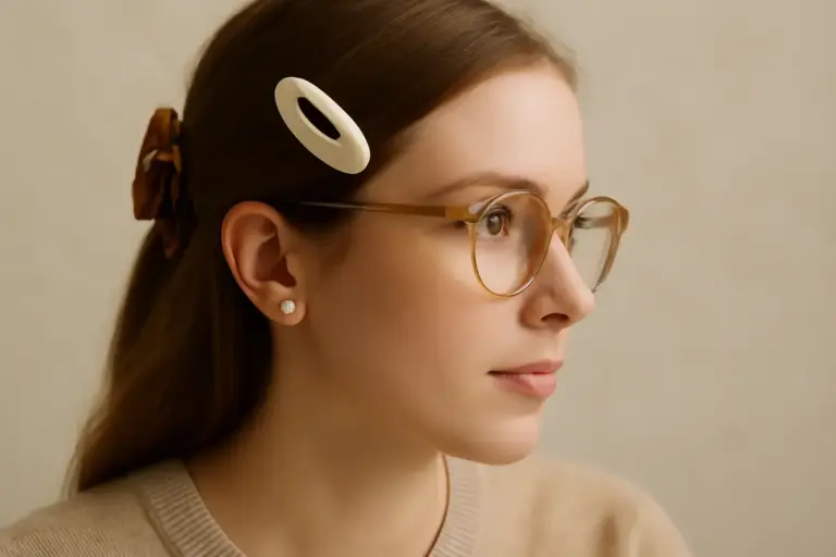 Come funziona l’abbinamento accessori per capelli e occhiali? Evita i contrasti che appesantiscono il viso
