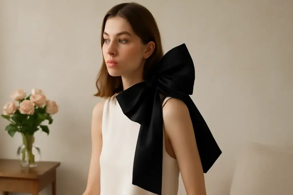 Cerchi idee per look romantici con maxi fiocchi? Un semplice cambio che trasforma anche i tagli minimal