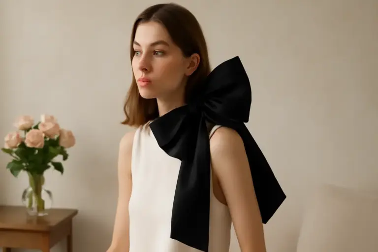 Cerchi idee per look romantici con maxi fiocchi? Un semplice cambio che trasforma anche i tagli minimal