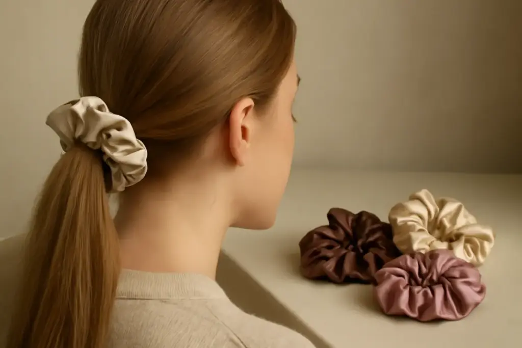 Scrunchie in raso: quali scegliere per evitare l’effetto crespo nei capelli fini?