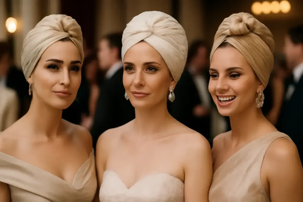 Turbanti e copricapo: perché sono l’accessorio scelto per matrimoni e eventi glamour?