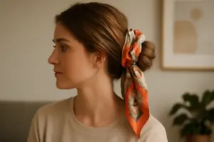 Usare foulard su capelli raccolti: un metodo veloce per dare nuova vita anche alle acconciature semplici